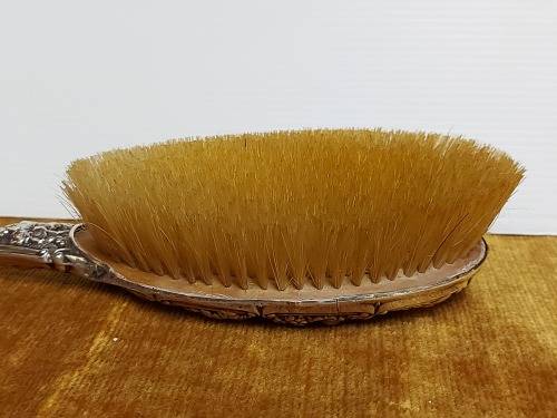1903 ANTIQUE EDWARDIAN ERA HALLMARKED BIRMINGHAM SILVER-BACKED BRUSH