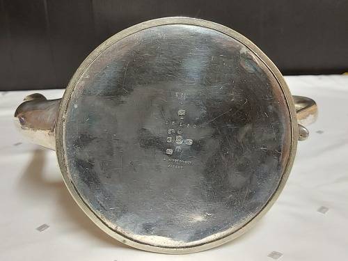 AMAZING FIND! UNION CASTLE LINE 1900 LATE VICTORIAN LARGE  SILVER PLATED TEA POT WITH BASE