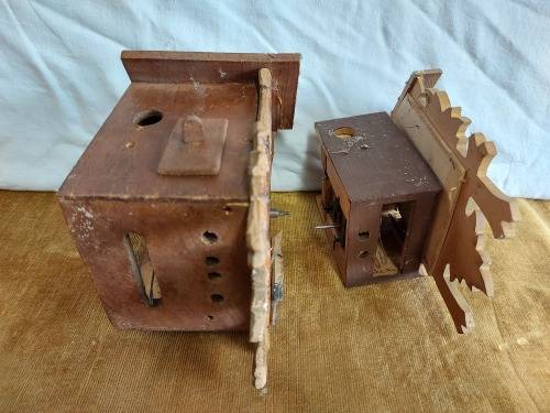 PARTS OF TWO CUCKOO CLOCKS FOR SPARES