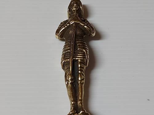 AWESOME VINTAGE BRASS MEDIEVAL KNIGHT LETTER OPENER