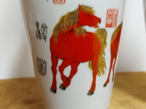 AWESOME VINTAGE PAIR OF DELICATE, TALL AND ELEGANT ORIENTAL VASES WITH THE MAKERS MARK AT THE BASE