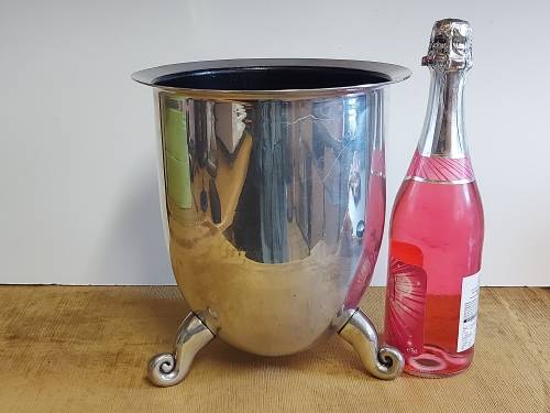 CARROL BOYES FUNCTIONAL ART: STUNNING EARLY DESIGN LARGE CHAMPAGNE COOLER WITH AN INNER COATING