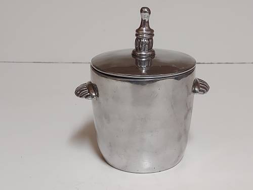 CARROL BOYES EARLY DESIGN SOLID AND HEAVY PEWTER LIDDED ICE BUCKET