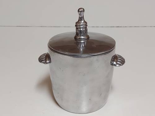 CARROL BOYES EARLY DESIGN SOLID AND HEAVY PEWTER LIDDED ICE BUCKET