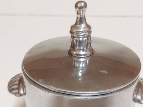 CARROL BOYES EARLY DESIGN SOLID AND HEAVY PEWTER LIDDED ICE BUCKET