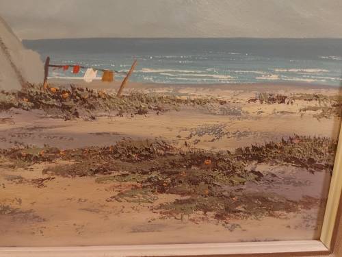 INVESTMENT ART: ORIGINAL DONITA BENZIEN LARGE OIL ON BOARD PAINTING WITH A BEAUTIFUL FRAME