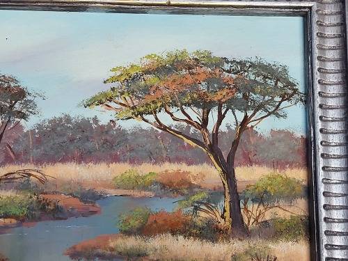 INVESTMENT ART: ORIGINAL W P GROBLER OIL ON BOARD LANDSCAPE PAINTING