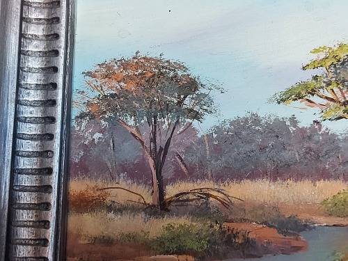 INVESTMENT ART: ORIGINAL W P GROBLER OIL ON BOARD LANDSCAPE PAINTING