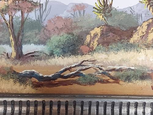 INVESTMENT ART: ORIGINAL W P GROBLER OIL ON BOARD LANDSCAPE PAINTING