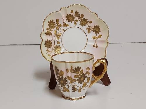 AMAZING FIND! STUNNING ULTRA RARE ANTIQUE OLD HALL 1790 CUP AND SAUCER