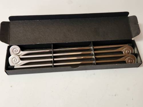 CARROL BOYES FUNCTIONAL ART EARLY DESIGN BOXED KEBABS SKEWER SET OF FOUR
