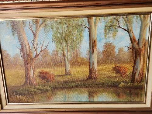 INVESTMENT ART: STUNNING LARGE ORIGINAL OIL ON BOARD PAINTING BY SOUTH AFRICAN ARTIST, E KORUB