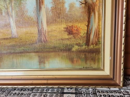 INVESTMENT ART: STUNNING LARGE ORIGINAL OIL ON BOARD PAINTING BY SOUTH AFRICAN ARTIST, E KORUB