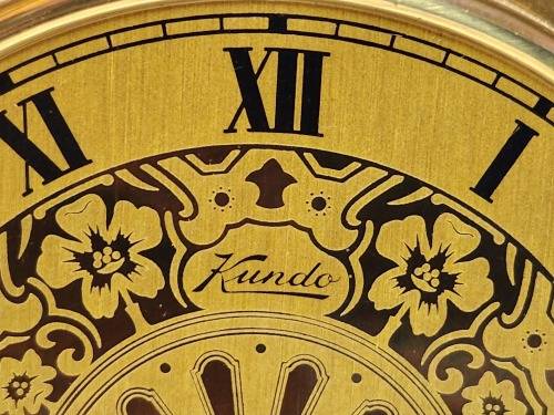 VINTAGE KUNDO MADE IN GERMANY TORSION PENDULUM DOMED BRASS MANTEL CLOCK
