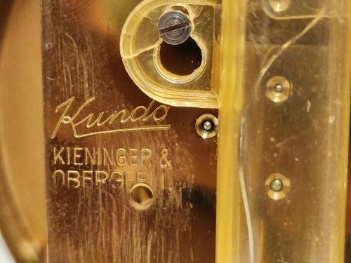 VINTAGE KUNDO MADE IN GERMANY TORSION PENDULUM DOMED BRASS MANTEL CLOCK