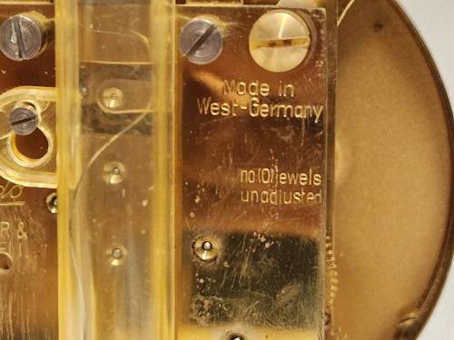 VINTAGE KUNDO MADE IN GERMANY TORSION PENDULUM DOMED BRASS MANTEL CLOCK