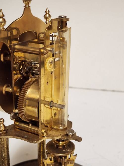 VINTAGE KUNDO MADE IN GERMANY TORSION PENDULUM DOMED BRASS MANTEL CLOCK