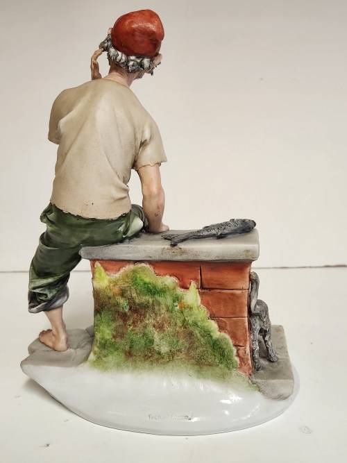 VINTAGE LARGE TYCHE TOSCA CAPODIMONTE PORCELAIN FIGURINE, MADE IN ITALY