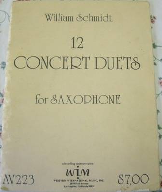 12 CONCERT DUETS FOR SAXOPHONE - WILLIAM SCHMIDT