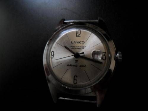 LANICO ELECTRONICALLY TIMED GENTS SILVER GERMAN WATCH