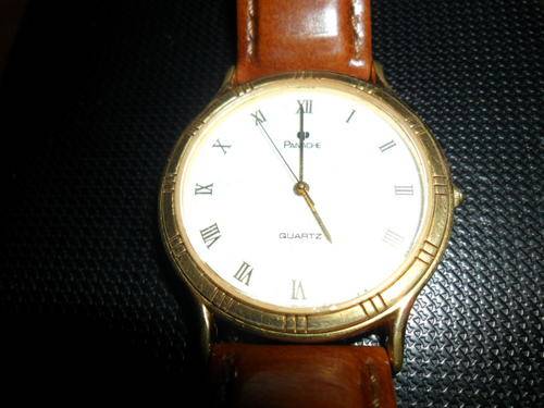 VINTAGE PANACHE  GOLD LEATHER STRAP WATCH