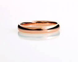 Solid 9ct red gold 4mm D-shape wedding band. Size K. New hallmarked!