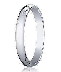 Solid 9ct white gold 4mm D-shape wedding band. Size N. New hallmarked!