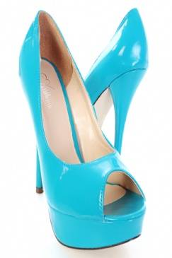 BRAND NEW - GORGEOUS PASTEL BLUE HIGH HEEL SHOES - SIZE 7