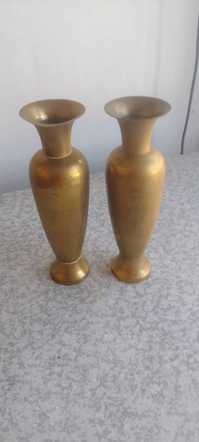 Vintage Set of Brass Vases