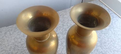 Vintage Set of Brass Vases