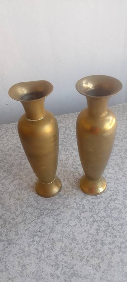 Vintage Set of Brass Vases