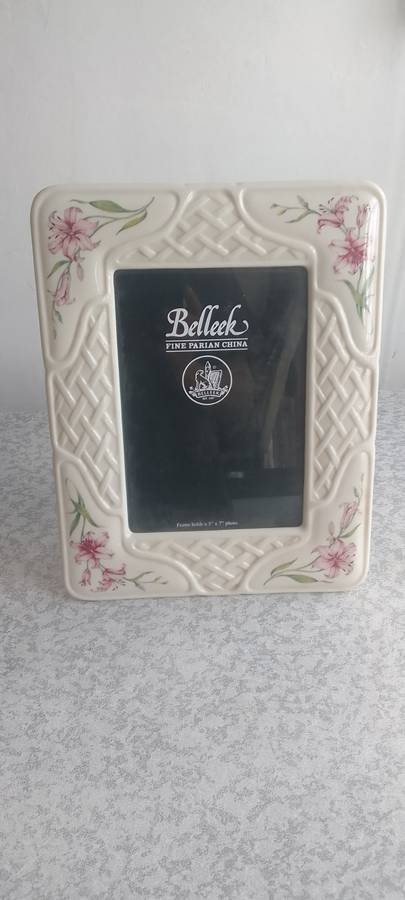 Lovely Belleek Photo Frame  - Fine Parian China  - Made In Ireland