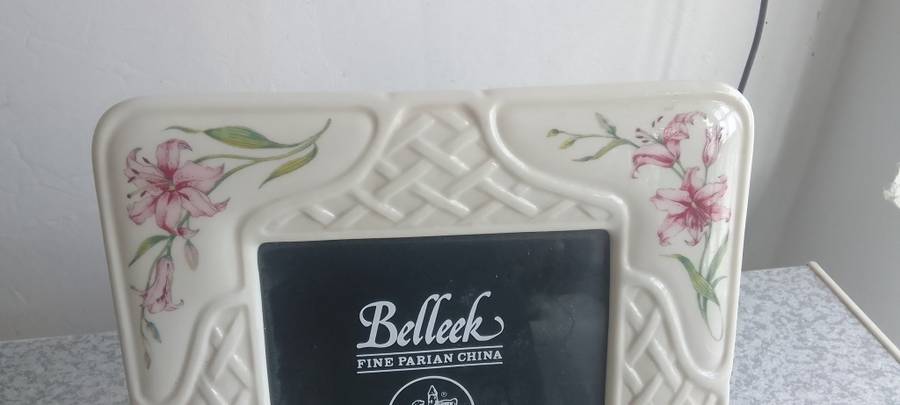 Lovely Belleek Photo Frame  - Fine Parian China  - Made In Ireland