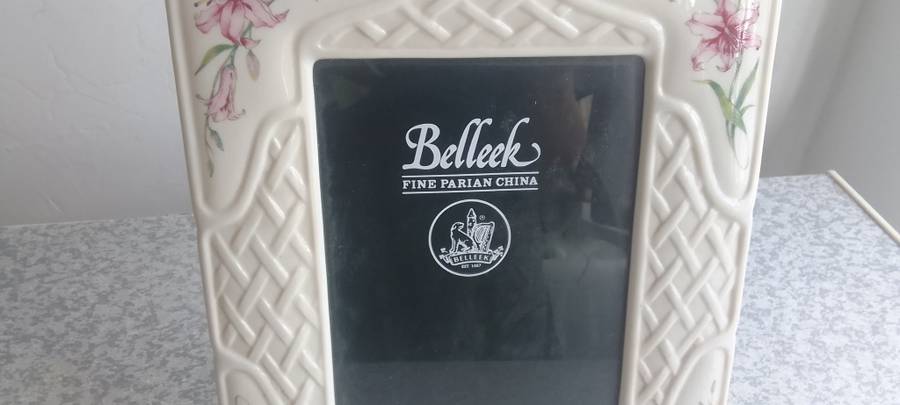 Lovely Belleek Photo Frame  - Fine Parian China  - Made In Ireland