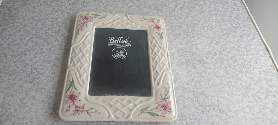 Lovely Belleek Photo Frame  - Fine Parian China  - Made In Ireland