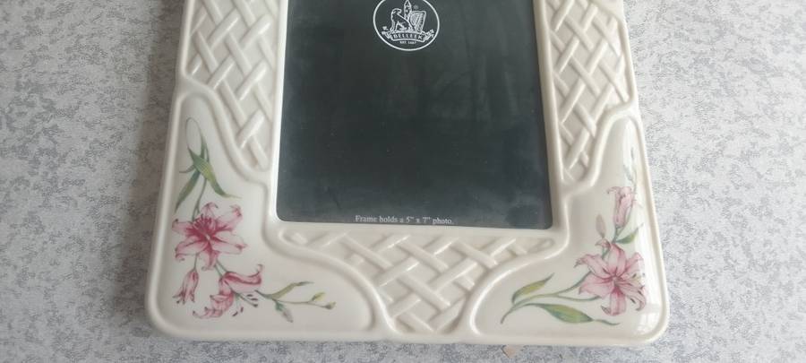 Lovely Belleek Photo Frame  - Fine Parian China  - Made In Ireland