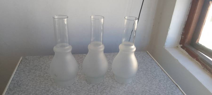 3 x Glass Lamp Shades - Frosted?