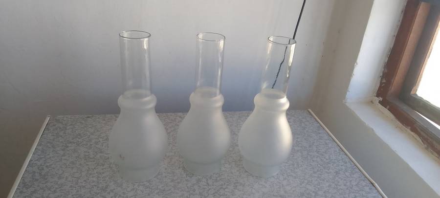 3 x Glass Lamp Shades - Frosted?