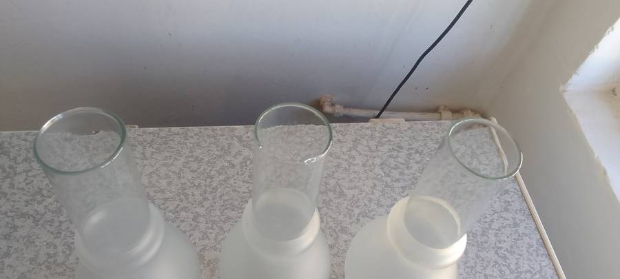 3 x Glass Lamp Shades - Frosted?