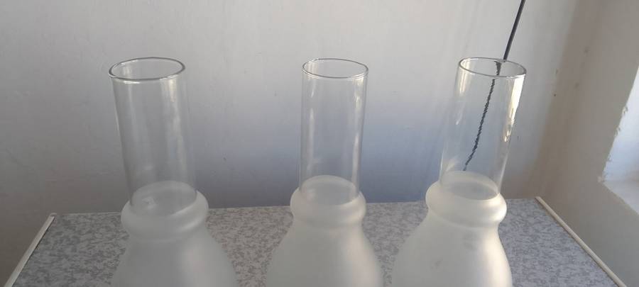 3 x Glass Lamp Shades - Frosted?