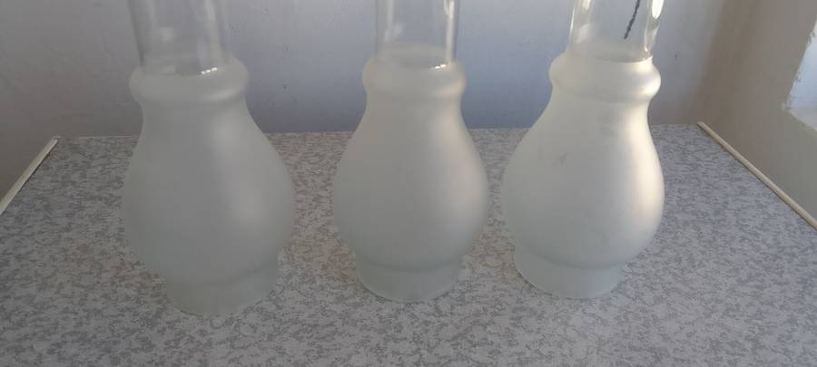 3 x Glass Lamp Shades - Frosted?