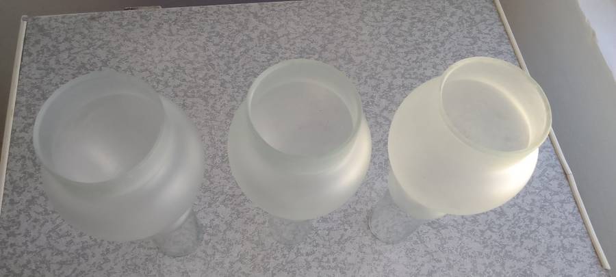 3 x Glass Lamp Shades - Frosted?