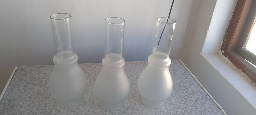 3 x Glass Lamp Shades - Frosted?
