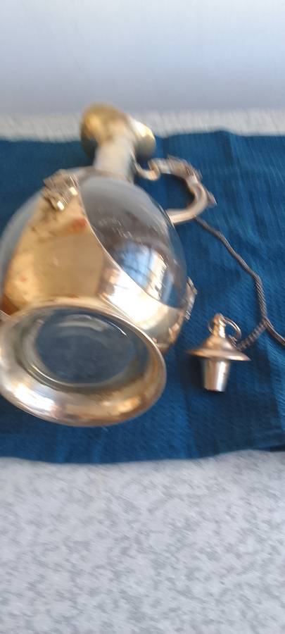 Stunning Solid Brass and  Glass Decanter