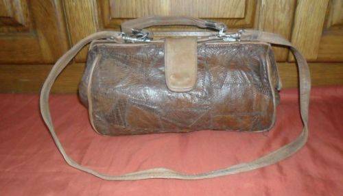 GENUINE VINTAGE OSTRICH LEATHER HANDBAG
