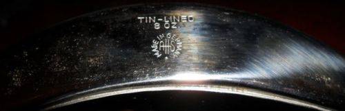 MILITARY COLLECTIBLES GERMAN TIN LINED 8OZ HIP FLASK 1950S-HAMMERED CHROME