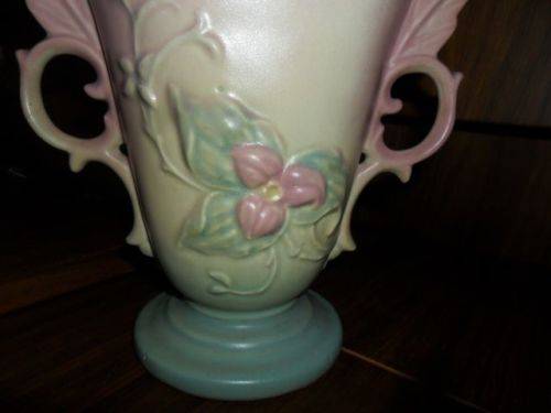 1940'2 VINTAGE HULL USA ART VASE 53-8 1\2 INCH POTTERY WILDFLOWER