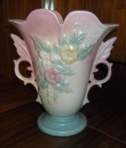 1940'2 VINTAGE HULL USA ART VASE 53-8 1\2 INCH POTTERY WILDFLOWER