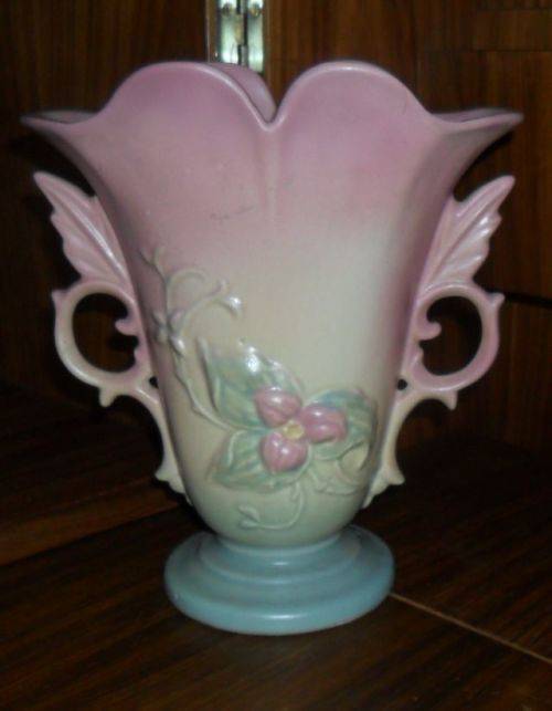 1940'2 VINTAGE HULL USA ART VASE 53-8 1\2 INCH POTTERY WILDFLOWER