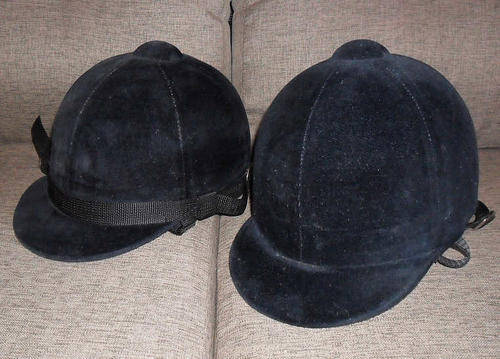 2 X BLACK HORSE RIDING HELMETS